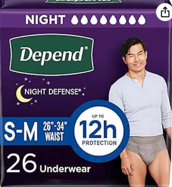 Depend Night Defense Underwear for Men